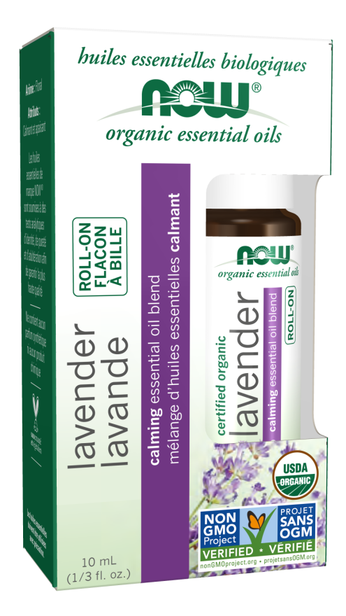 Organic Lavender Essential Oil Roll-On 10 ml by Now Foods