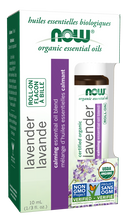 Organic Lavender Essential Oil Roll-On 10 ml by Now Foods