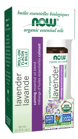 Organic Lavender Essential Oil Roll-On 10 ml by Now Foods