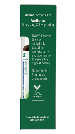 Organic Peppermint Essential Oil Roll-On 10 ml by Now Foods