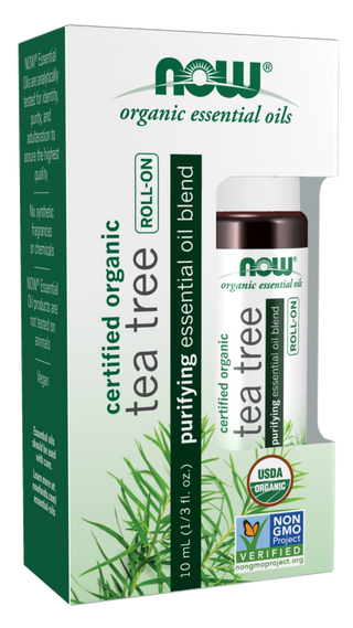 Organic Tea Tree Essential Oil Roll-On 10 ml by Now Foods