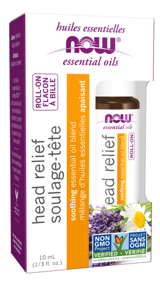 Head Relief Essential Oil Blend Roll-On 10 ml by Now Foods