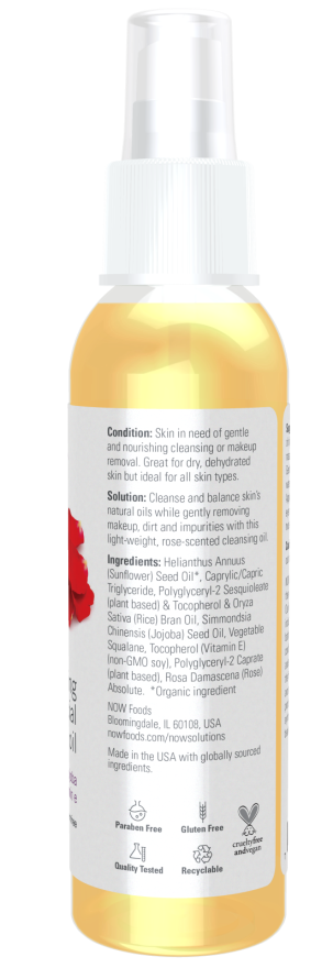 Soothing Rose Facial Cleansing Oil 4 fl oz by Now Foods