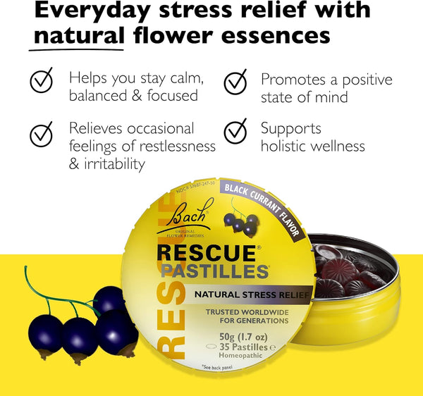 Rescue pastilles Black Currant - Bach Flower Remedies