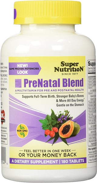 Prenatal Blend - 180 Tablets (Super Nutrition)