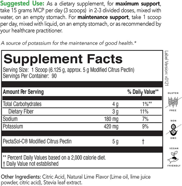 PectaSol-C Modified Citrus Pectin Lime Infusion - EcoNugenics