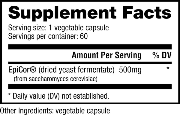 Epicor (500mg) - 60 Vegetable Caps (NutraBio)