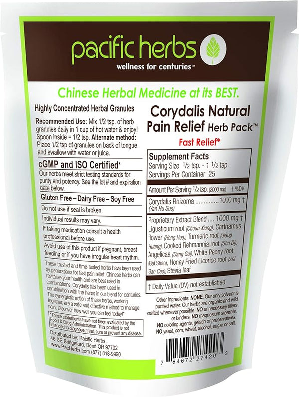 Corydalis Natural Pain Relief 50 grams - Pacific Herbs