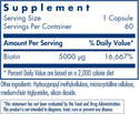 Biotin 5000 - 60 Vegetarian Capsule (Allergy Research Group)