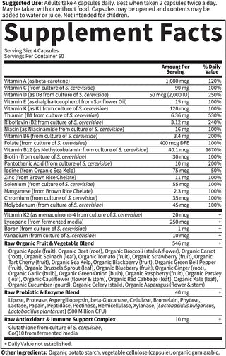 Vitamin Code 50 & Wiser Men - 240 Vegetarian Capsules (Garden of Life)