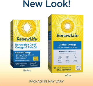 Norwegian Gold Critical Omega - 120 Vegetable Capsules (Renew Life)
