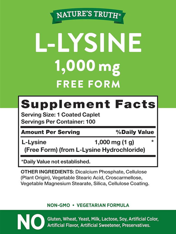 L-Lysine  100ct 1000mg by Kal