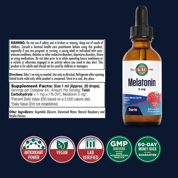 Melatonin VS  3floz 3mg  Raspberry by Kal