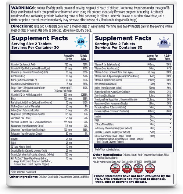 Mutlivitamin AM/PM  120ct  tablet by Kal