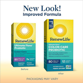 Ultimate Flora Colon Care 80 Billion - 60 Vegetable Capsules (Renew Life)