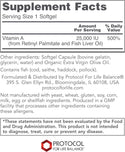 Vitamin A 25,000 IU - 100 Softgels (Protocol for Life Balance)