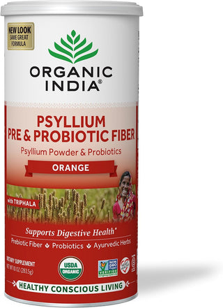 Psyllium Pre & Probiotic Fiber Orange - Organic India