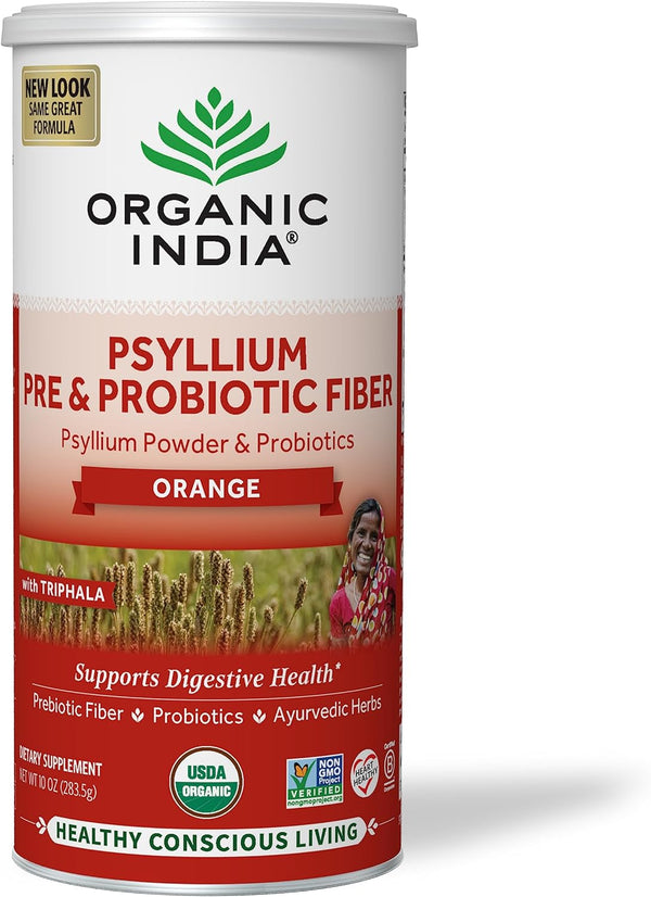 Psyllium Pre & Probiotic Fiber Orange - Organic India