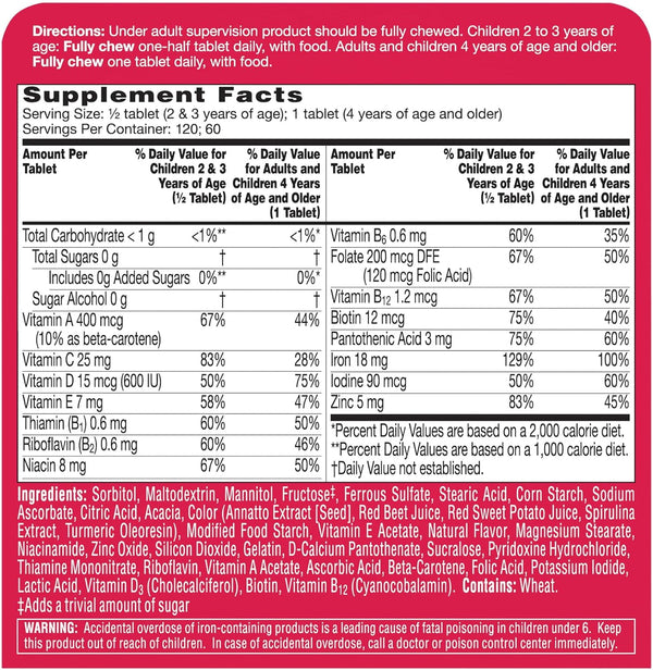 Children's Multi-Vitamin Chewa  60ct  chewable