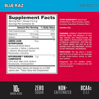 Aminos Endurance & Recovery - 15.3 OZ Blue Razz (Finish First)