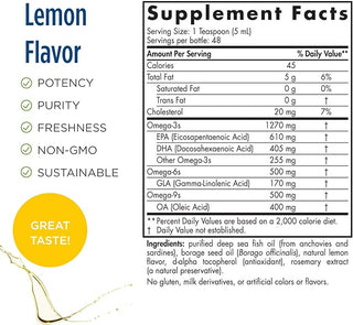 ProEFA-3.6.9 Lemon Liquid - 8 FL OZ (Nordic Naturals)