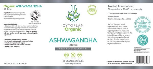 Organic Ashwagandha - Cytoplan