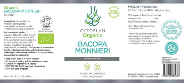 Organic Bacopa Monnieri - Cytoplan