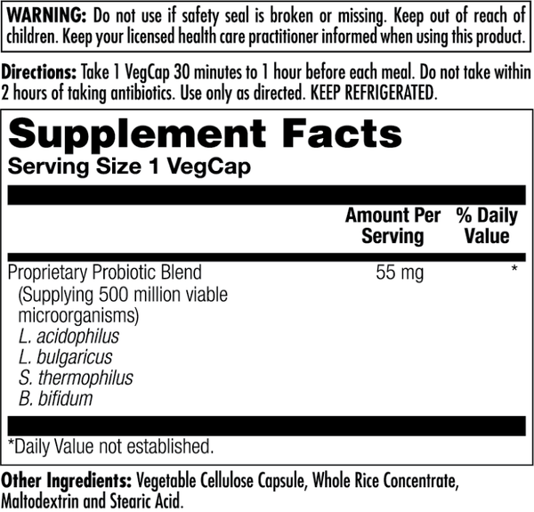 Acidophilus Probiotic-4 VegCaps 100ct by KAL