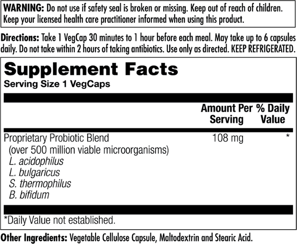 Acidophilus Probiotic-4 VegCaps 250ct by KAL