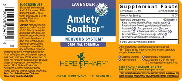 Anxiety Soother - Herb Pharm