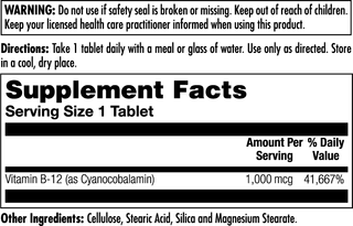 B-12 Sustained Release Tablets 1000 mcg 100ct by KAL