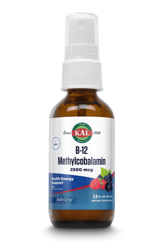 B-12 Methylcobalamin Liquid ActivSpray Berry 2fl.oz. by KAL