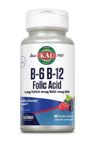 B-6 B-12 Folic Acid ActivMelt Instant Dissolve Tablets 60ct by KAL