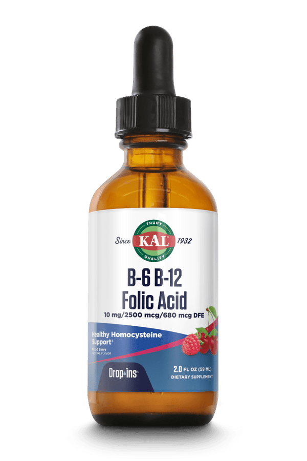 B-6 B-12 Folic Acid DropIns Berry 2oz by KAL