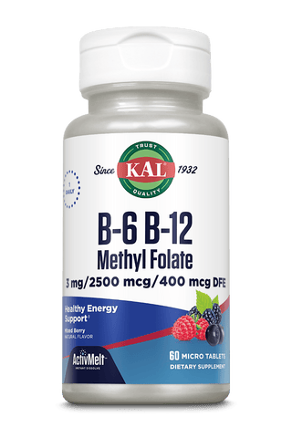 B-6 B-12 Methyl Folate ActivMelt Instant Dissolve Tablets 60ct by KAL