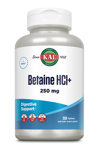 Betaine HCl+ Tablets 250 mg 100ct by KAL