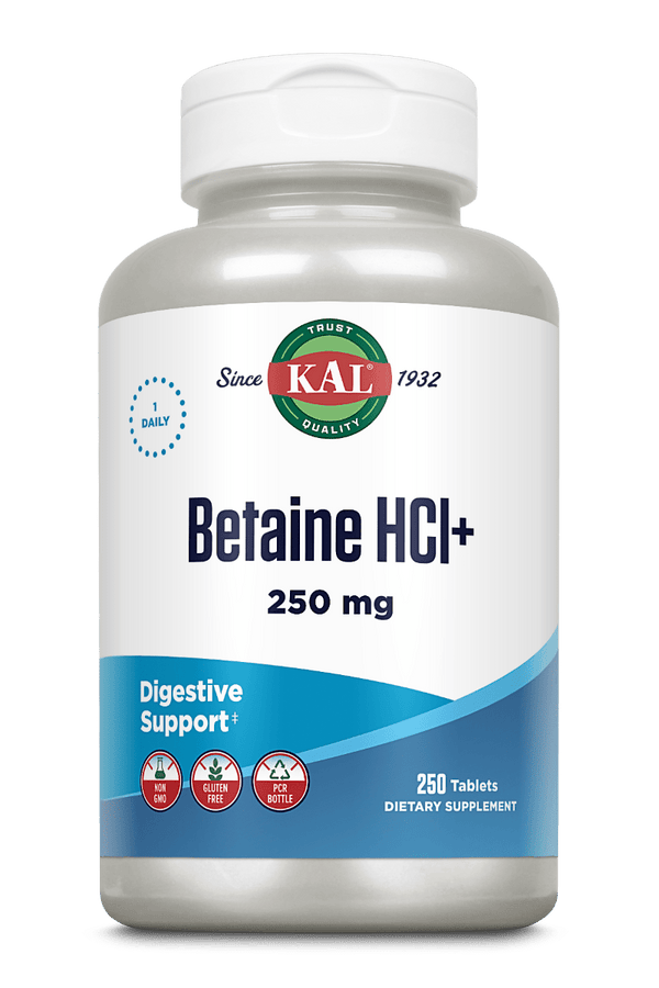 Betaine HCl+ Tablets 250 mg 250ct by KAL