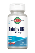 Betaine HCl+ Tablets 250 mg 100ct by KAL