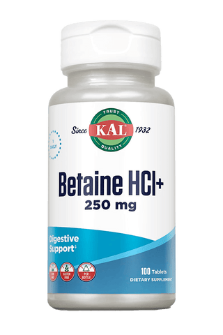 Betaine HCl+ Tablets 250 mg 100ct by KAL