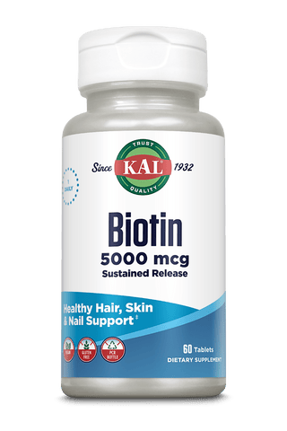 Biotin 5000 mcg Sustained Release Tablets 60ct by KAL