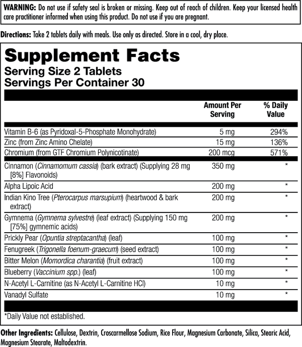 Blood Sugar Defense Clinical Lifestyles Tablets 60ct by KAL