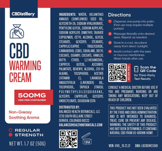 500mg Isolate CBWarming Cream (Distillery)