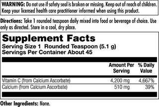 C Powder Acid-Free 4,200 mg 8oz by KAL