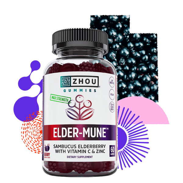 Elder-Mune Elderberry Gummies by Zhou Nutrition