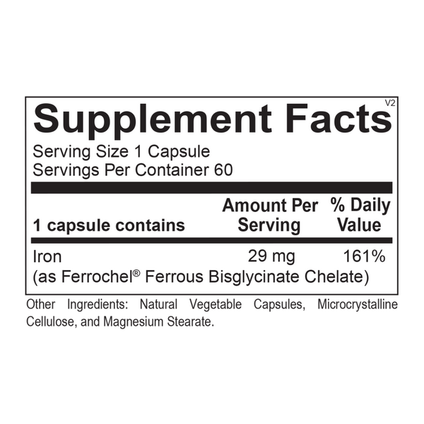 Chelate Iron - 60 Capsules (Inwell Biosciences) NP