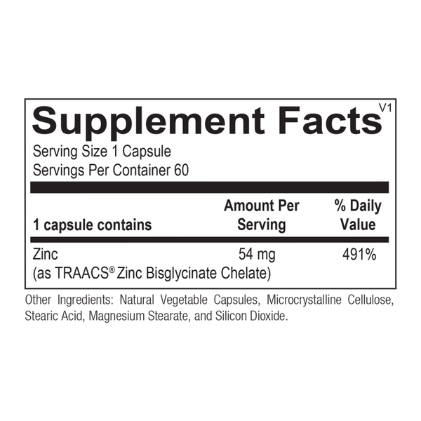 Chelate Zinc - 60 Capsules (Inwell Biosciences) NP