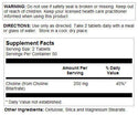 Choline Tablets 250 mg 100ct by KAL