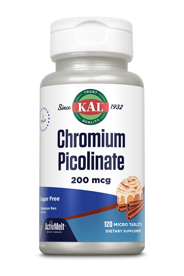 Chromium Picolinate 200 mcg ActivMelt Instant Dissolve Tablets 120ct by KAL