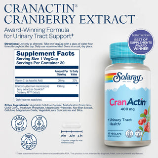 CranActin Cranberry Extract  30ct 400mg veg cap