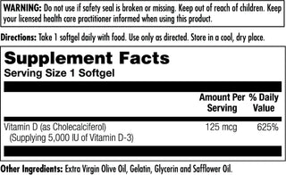 D3  90ct 125mcg softgel by Kal